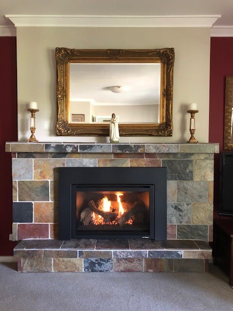 Heat Glo I30-X stone fireplace